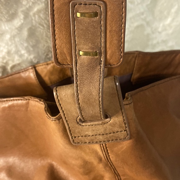 KOOBA  Large Brown Leather Tote bag with wide woven strap handle - Picture 4 of 16